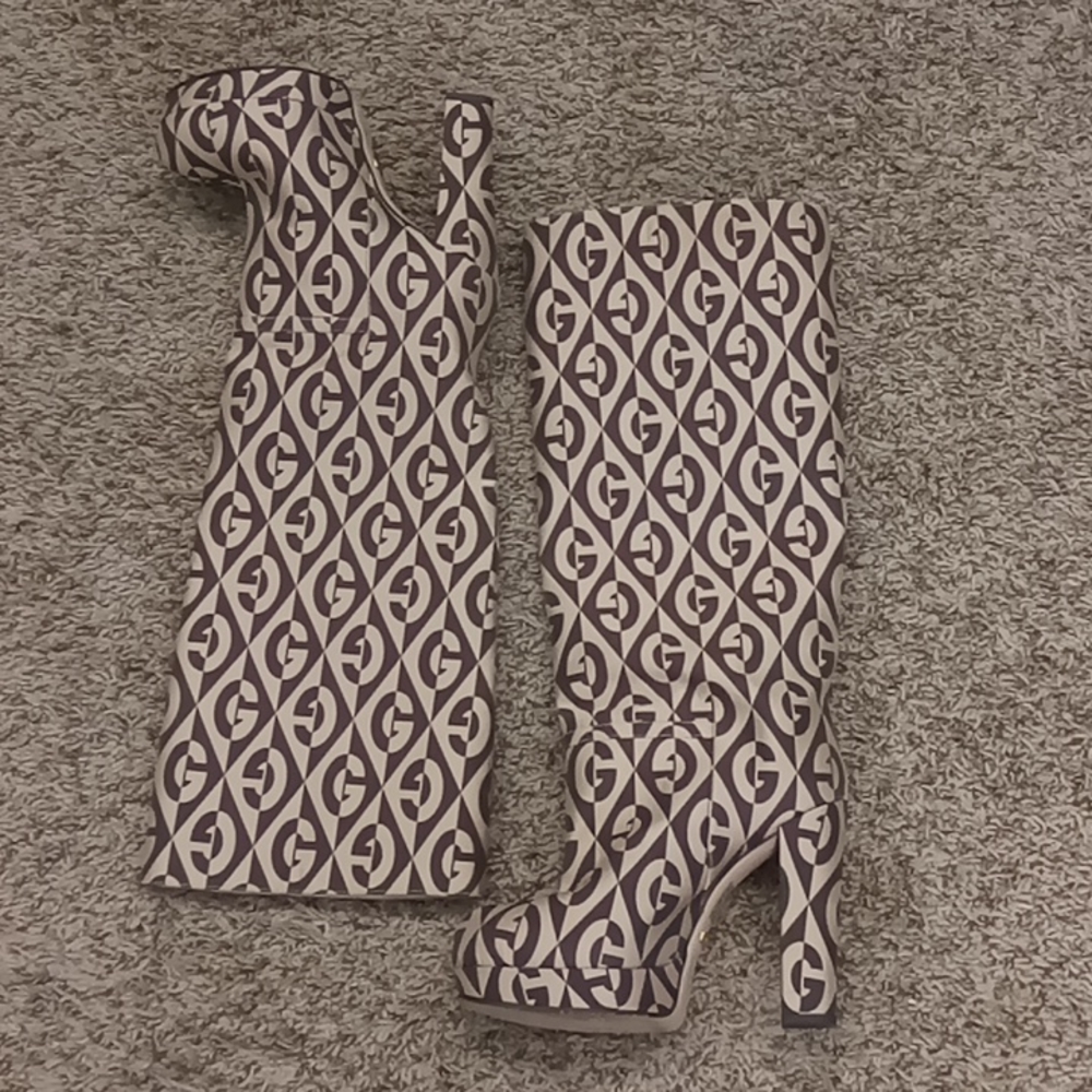 Tall Gucci boots box and dust bags included